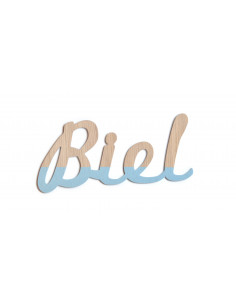 Nombre en madera natural personalizado - Decoración infantil rústica 2