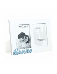 Portafotos Doble Huella Bebé Personalizado de Madera - Dosy2 2