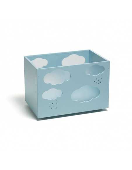 Juguetero Nature infantil de madera con ruedas - Dosy2