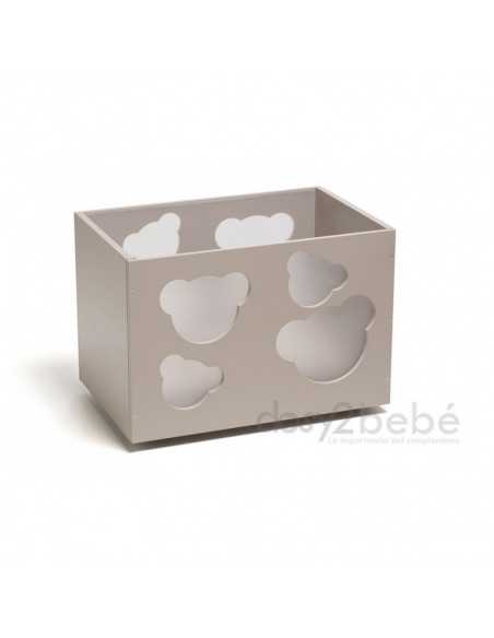 Juguetero Nature infantil de madera con ruedas - Dosy2