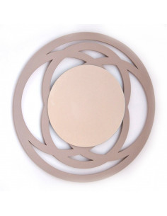 Espejo Redondo Decorativo Tribal de Madera - Dosy2