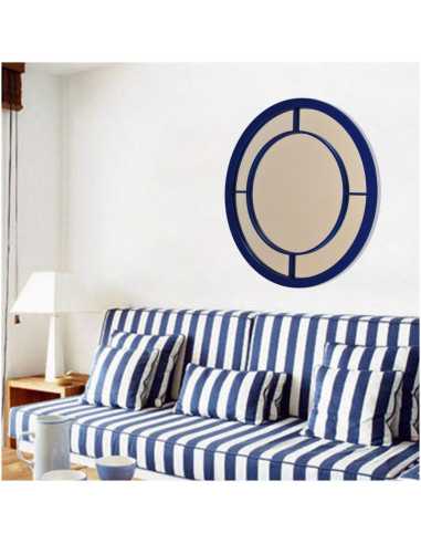 Espejo Redondo Navy de Madera - Dosy2, Elegancia Náutica