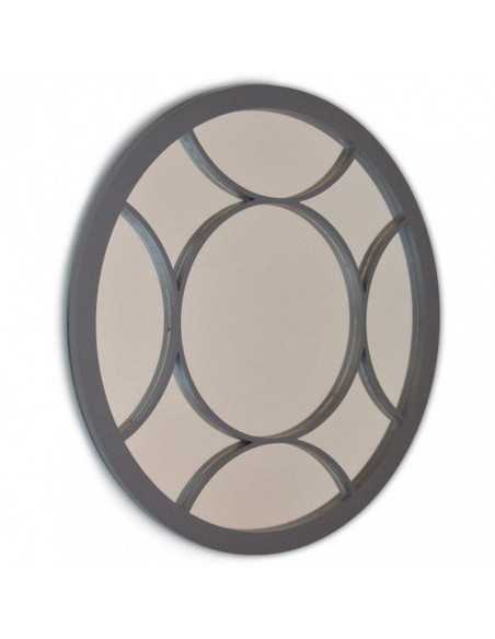 Espejo Chic Redondo de Madera Decorativo - Dosy2