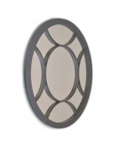 Espejo Chic Redondo de Madera Decorativo - Dosy2