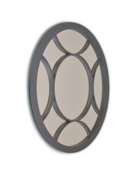 Espejo Chic Redondo de Madera Decorativo - Dosy2