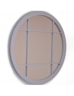 Espejo Decorativo Chic Redondo de Madera Lacada - Eleva tu Estilo con 2