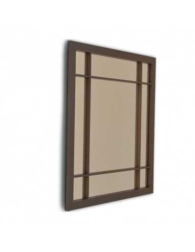 Espejo Cuadrado Decorativo Mid Century de Madera - Dosy2