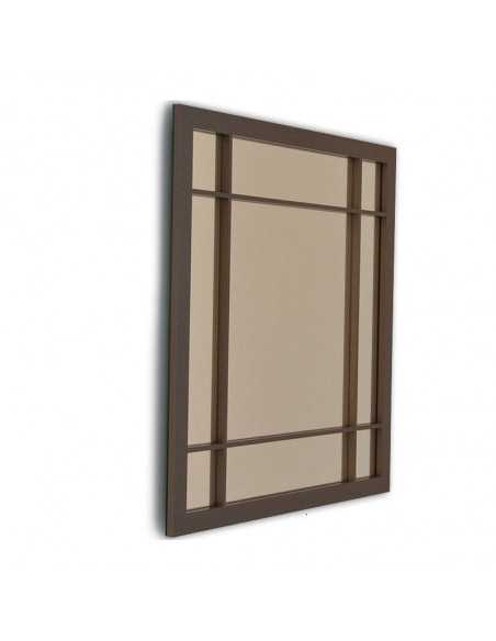 Espejo Cuadrado Decorativo Mid Century de Madera - Dosy2