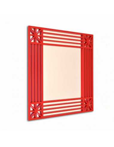 Espejo Cuadrado Kitsch Decorativo de Madera - Dosy2