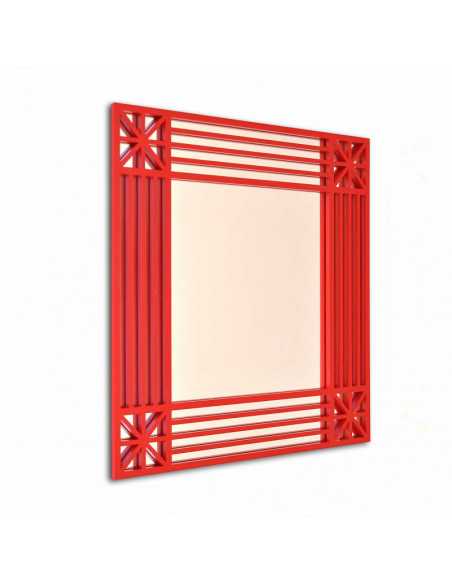 Espejo Cuadrado Kitsch Decorativo de Madera - Dosy2