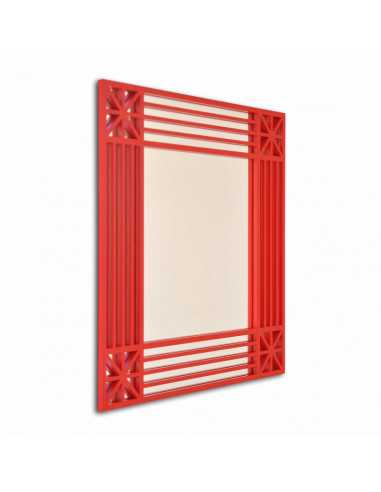 Espejo Cuadrado Kitsch Decorativo de Madera - Dosy2