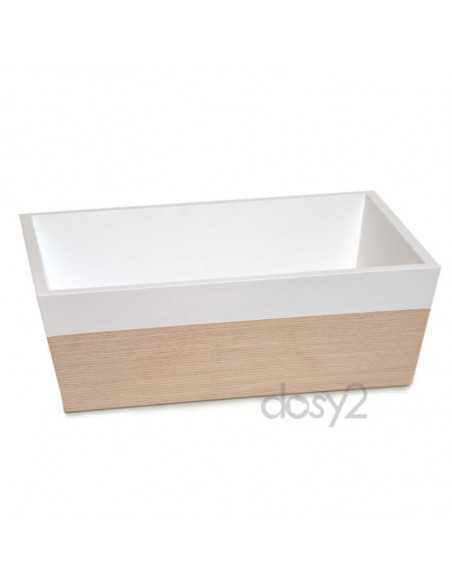 Caja Decorativa Clásica Wood en Madera Lacada con Ruedas - Dosy2