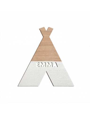 Silueta Tipi Personalizada en Madera - Dosy2 Decoración Infantil