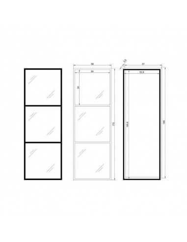 Armario Decorativo Tres Espejos 170x58 - Diseño y Calidad Dosy2