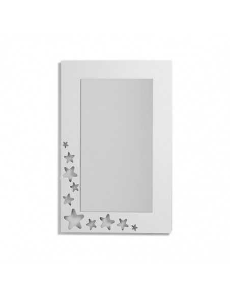 Espejo Infantil Rectangular de Madera Lacada con Estrellas - Dosy2