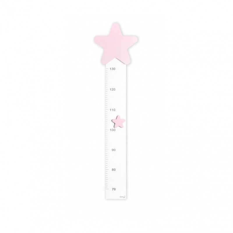 medidor de madera lacada rosada