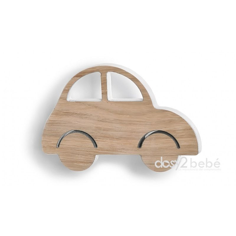 percha infantil de pared carro