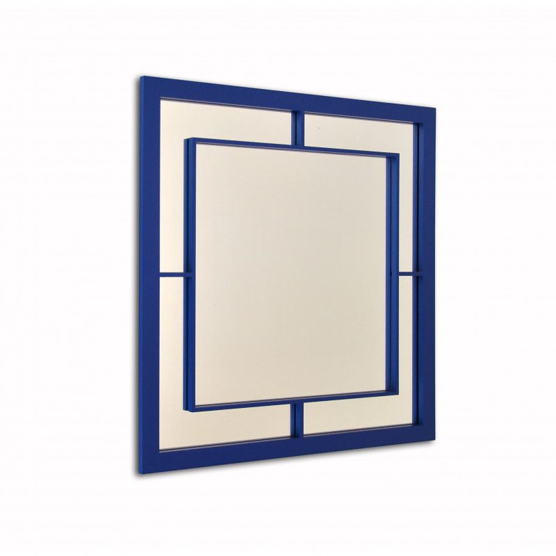 espejo decorativo azul